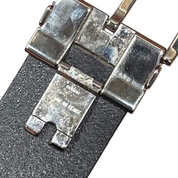 Montblanc Black Thick Leather Classic Pin Reversible Buckle Belt 44" - Picture 7 of 15